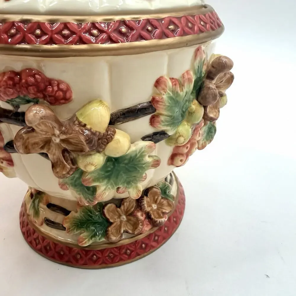 Geo Z Lefton 2001 Cardinal Collection Canister Jar & Lid Vintage Christmas